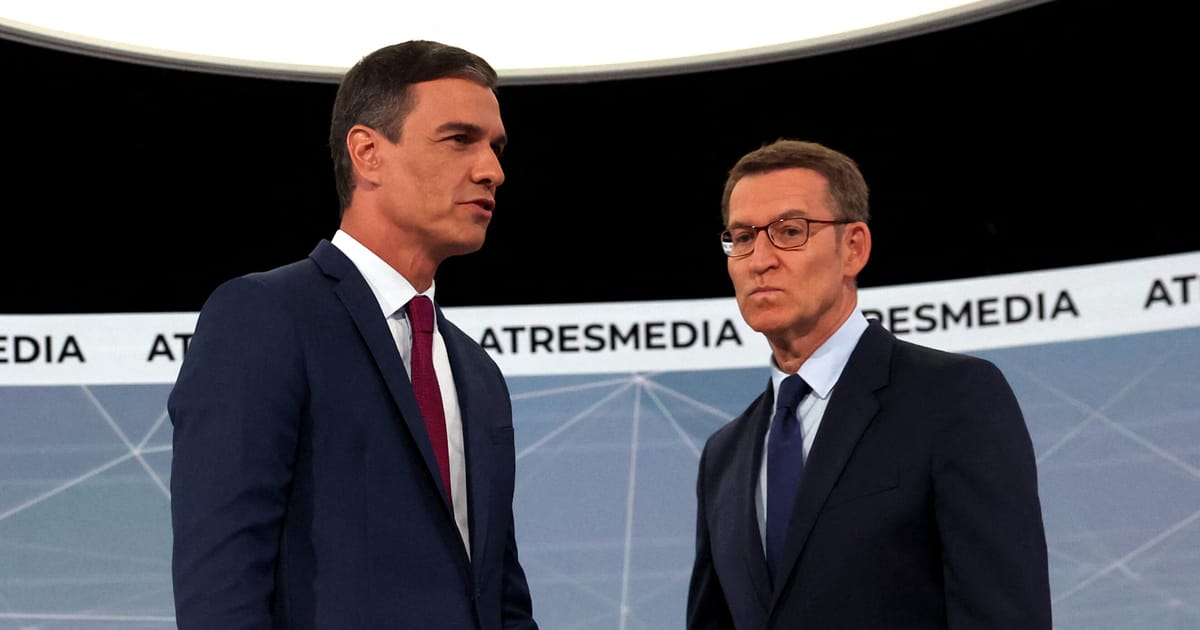 Les Espagnols Sánchez et Núñez Feijóo s'affrontent dans un débat pré-électoral féroce