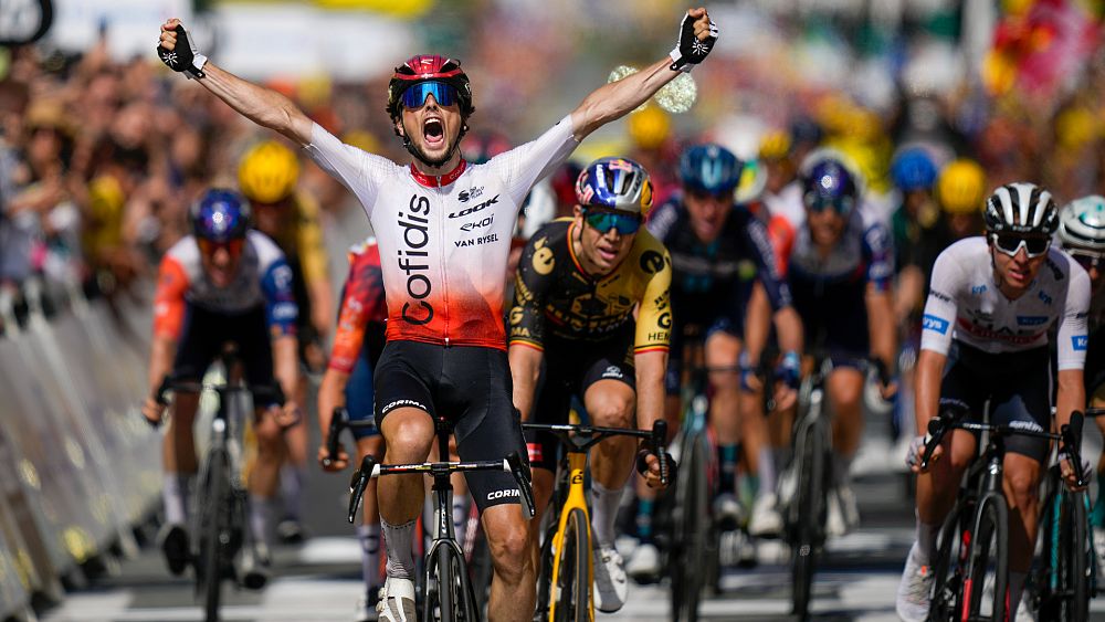 Victor Lafy offre à l'équipe française Cofidis la 1ère victoire d'étape du Tour de France en 15 ans