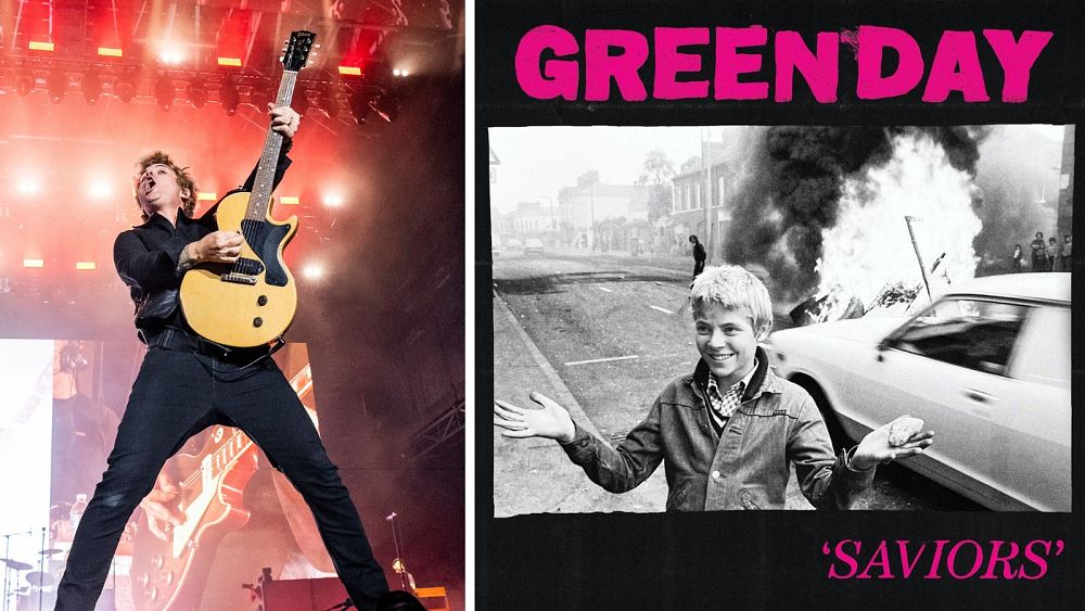 Green Day annonce un nouvel album « Saviors » avec une photo des émeutes de Belfast en couverture