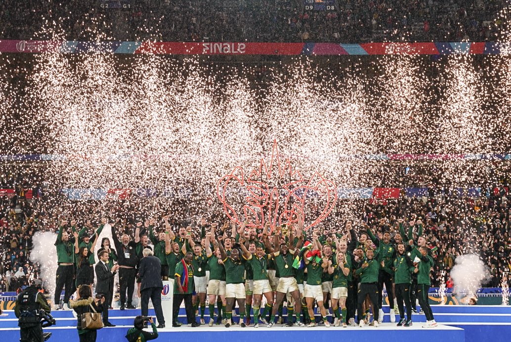 Merci à toutes celles et à tous ceux qui ont œuvré au succès de cette Coupe du monde de rugby que la France était fière d’accueillir.

Une pensée pour notre équipe ce soir.

Félicitations à l’Afrique du Sud pour sa victoire. Well done @CyrilRamaphosa!