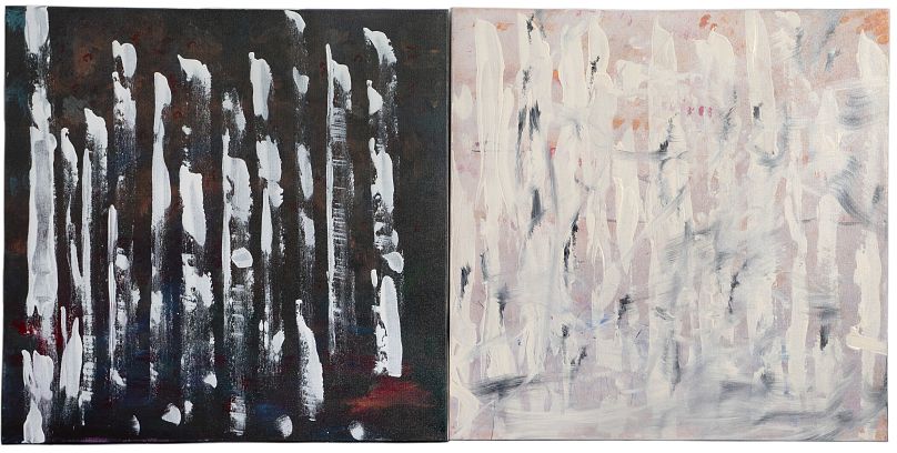 Cette image publiée par la galerie C. Parker montre une acrylique sur toile intitulée