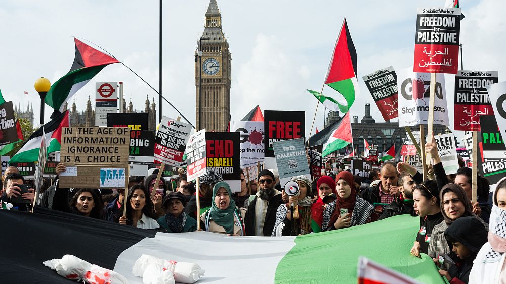 Rassemblements pro-palestiniens au Royaume-Uni et l'Europe appelle à la paix à Gaza