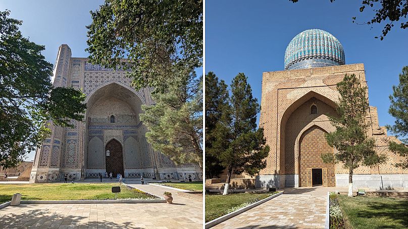 La mosquée Bibi-Khanym se trouve à deux pas de Siyob Bozor.