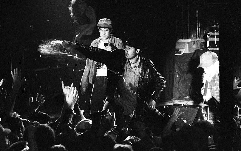 Les Beastie Boys se produisent au Wolfgang's à San Francisco en 1987.