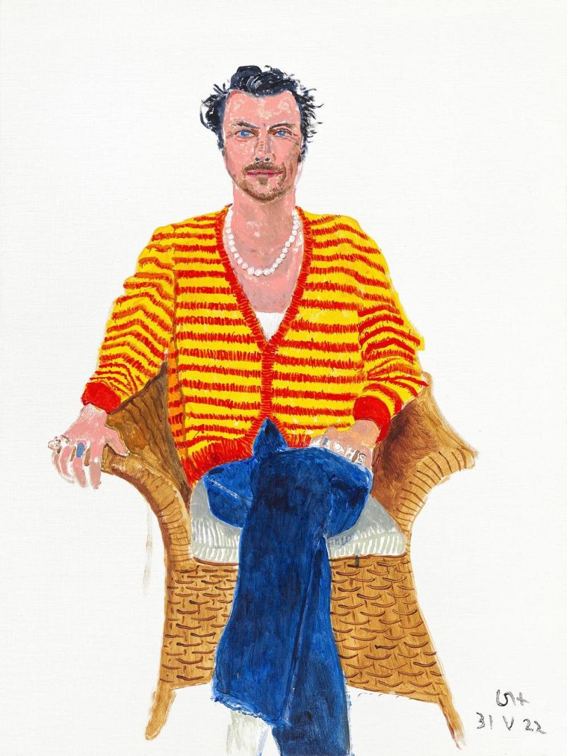 Harry Styles peint par David Hockney