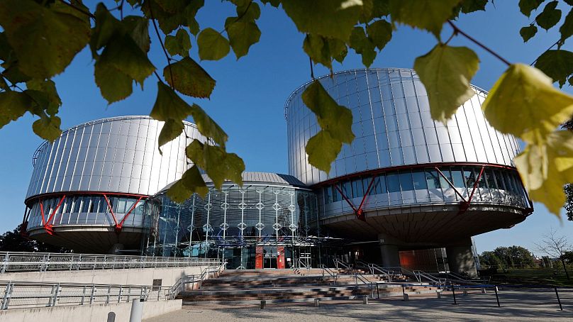 Vue de la Cour européenne des droits de l'homme à Strasbourg, dans l'est de la France, le mercredi 27 septembre 2023.