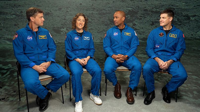 Reid Wiseman, Victor Glover, Christina Koch et Jeremy Hansen interviewés à