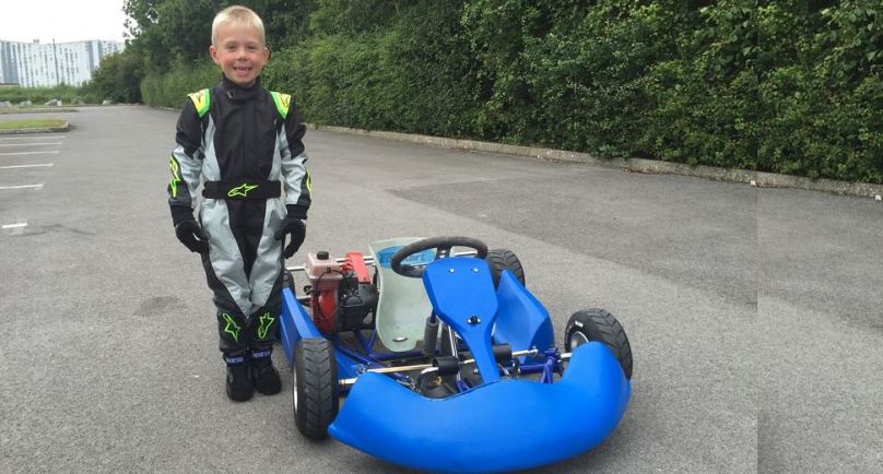 Jacob a pris le volant d'un kart pour bambino pour la première fois à l'âge de cinq ans.
