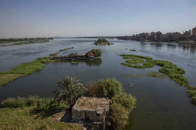 Une vue générale du Nil à Beni Suef, août 2020