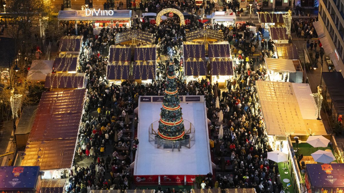 An aerial view of the Advent Bazilika, one of Europe