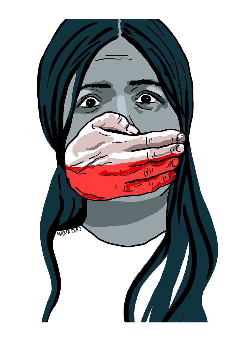 Le travail de l'artiste polonaise Marta Frej "Pologne 2020". Frej a été accusé de "offenser les croyances religieuses" avec son travail.