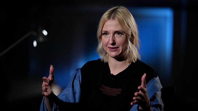 Yekaterina Duntsova lors d'un entretien avec AP