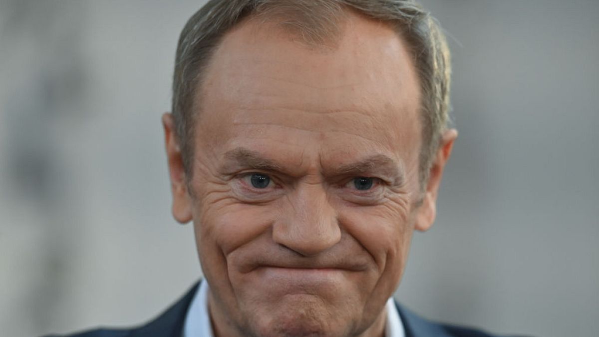 A challenging time for Donald Tusk - pictured here earlier this year in Katowice, Poland