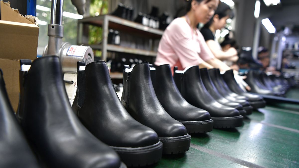 Behind the scenes at a leather factory in Fuzhou, Fujian Province of China