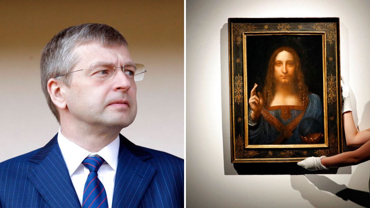 Russian billionaire Dmitry Rybolovlev (left), Leonardo Da Vinci