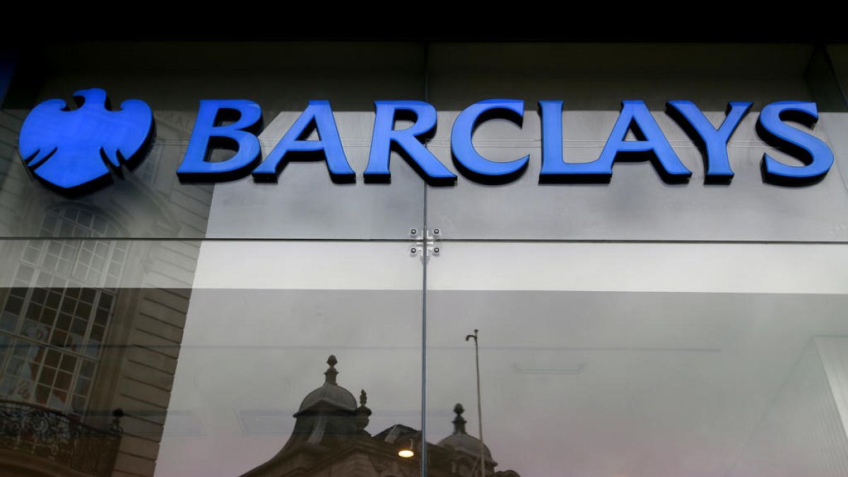 This is a Tuesday, March 1, 2016 file photo of the sign on a branch of Barclays Bank in London.