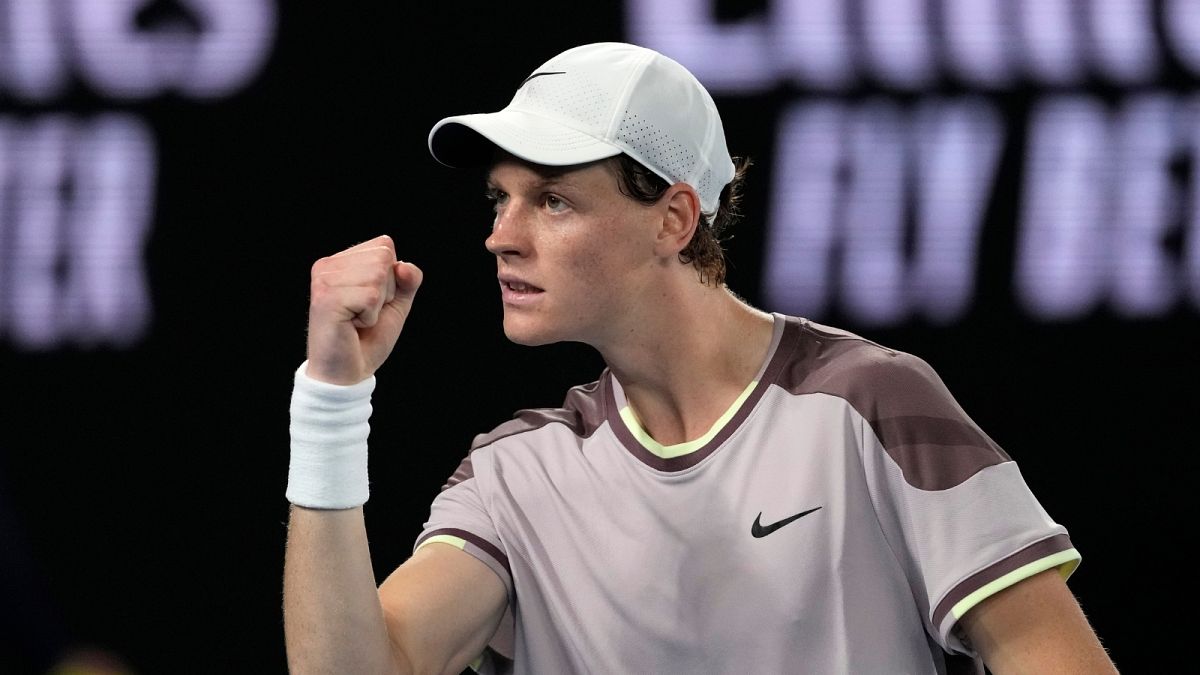 Jannik Sinner of Italy wins the Australian Open men