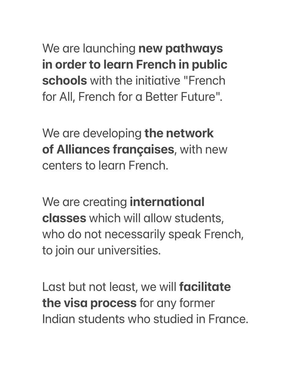 30,000 Indian students in France in 2030.
It’s a very ambitious target, but I am determined to make it happen.
Here’s how: