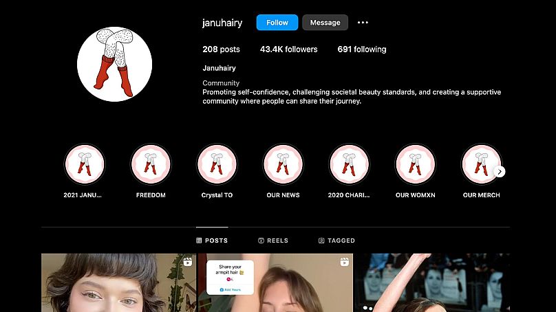 Lancé en 2018, le compte Instagram de Januhairy compte désormais plus de 40 000 abonnés.