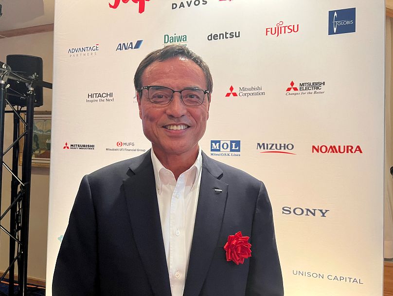 Takeshi Niinami, président de Suntory Holdings au Forum économique mondial de Davos.