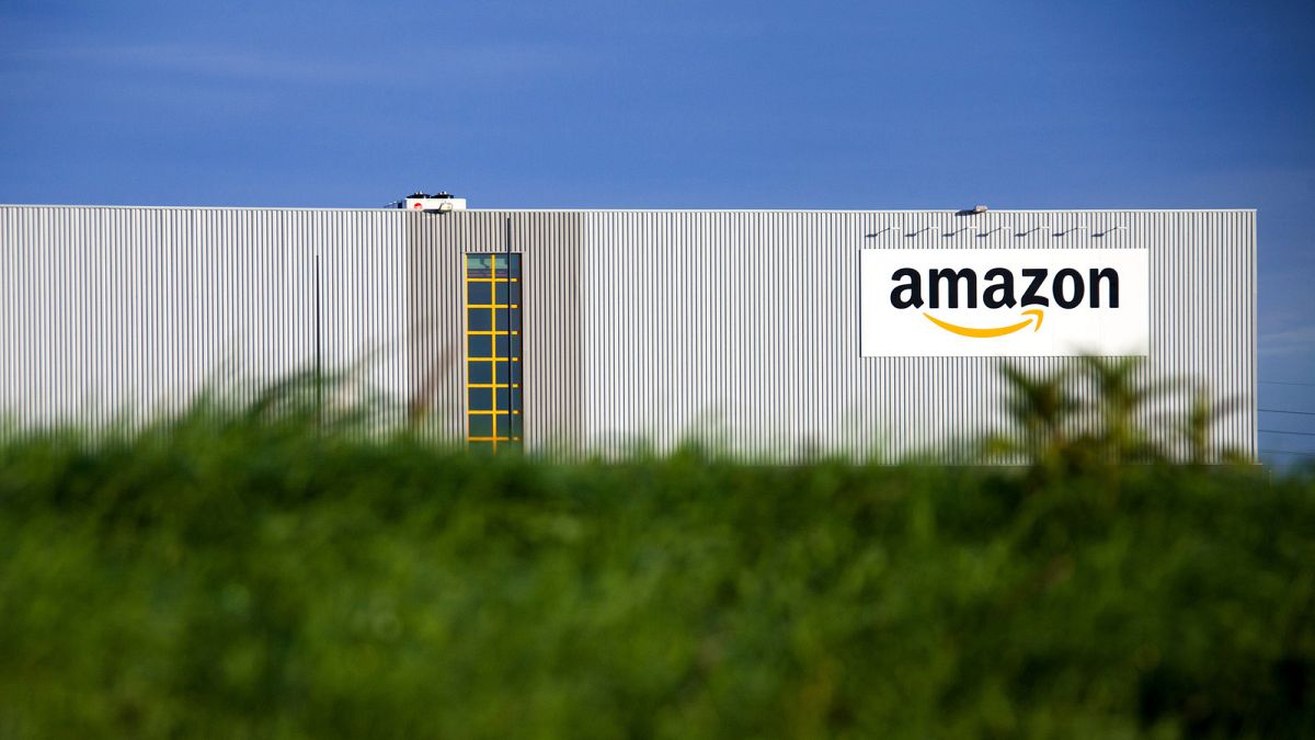 The logistics center of online merchant Amazon in Lauwin-Planque, northern France.
