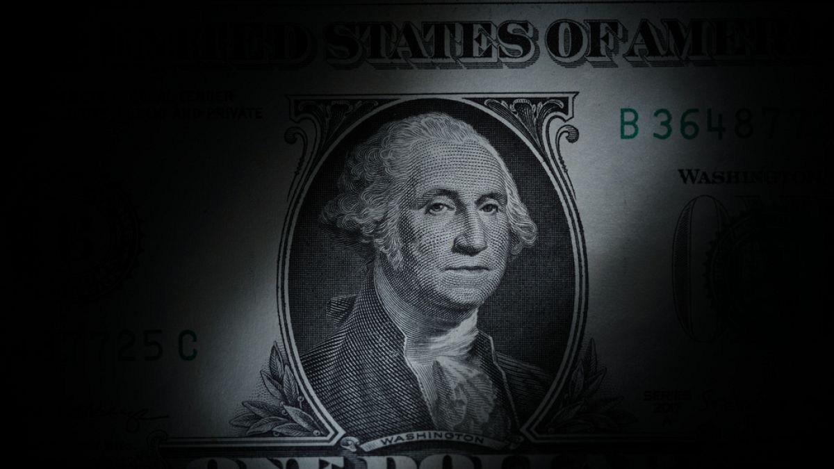 The likeness of George Washington is seen on a U.S. one dollar bill, March 13, 2023, in Marple Township, Pa.