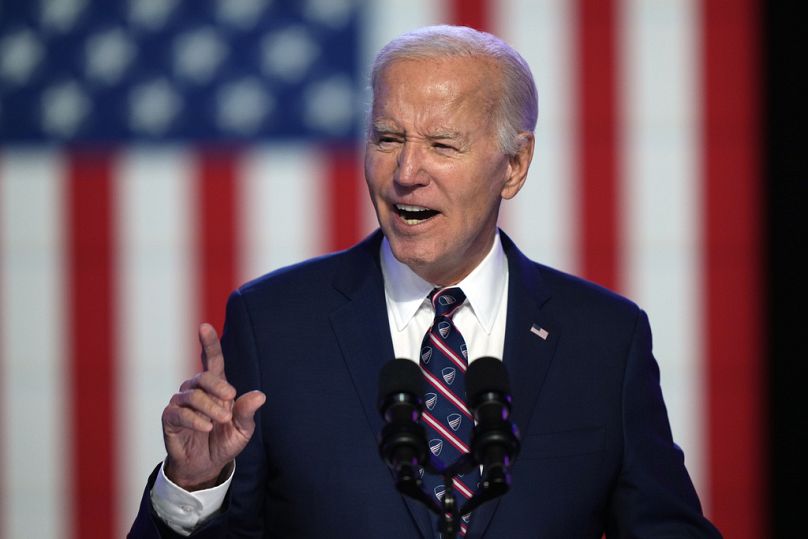 Le président Joe Biden s'exprime à Blue Bell, en Pennsylvanie, le vendredi 5 janvier 2024.