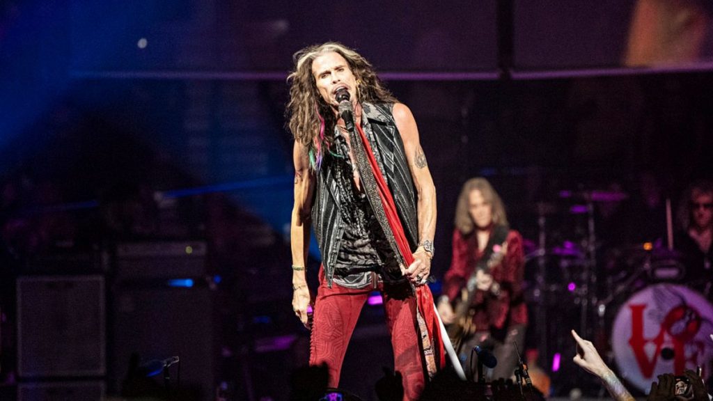 Steven Tyler of Aerosmith performs during night one of their