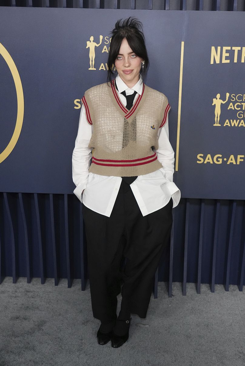 La chanteuse Billie Eilish lors de la 30e cérémonie annuelle des SAG Awards à Los Angeles.