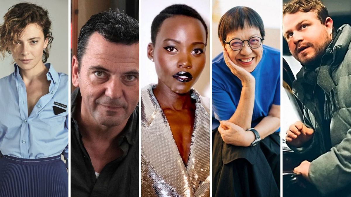 Berlinale 2024 jury announced - left to right: Jasmine Trinca, Christian Petzold, Lupita Nyong’o, Ann Hui, Brady Corbet