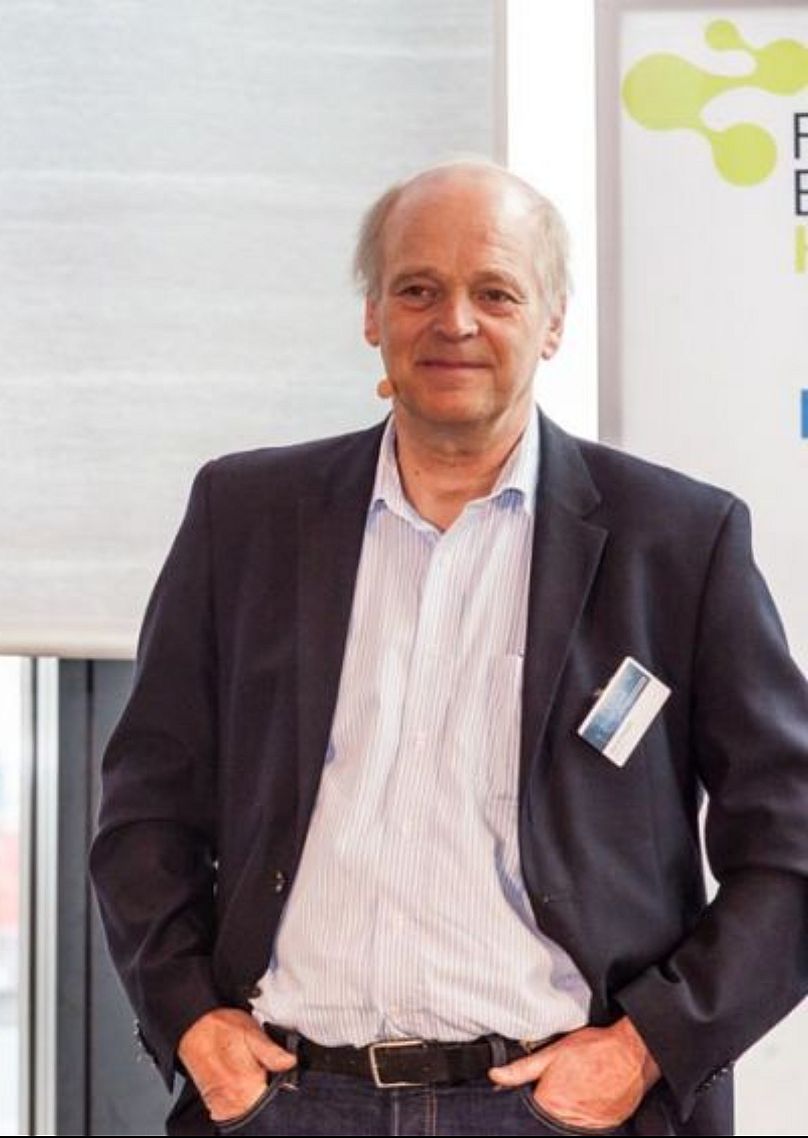 Henrik Stiesdal, pionnier danois de l'énergie éolienne, photographié en 2018