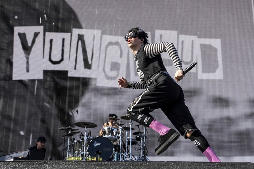 YUNGBLUD se produit au Coachella Music & Arts Festival à l'Empire Polo Club, le vendredi 14 avril 2023