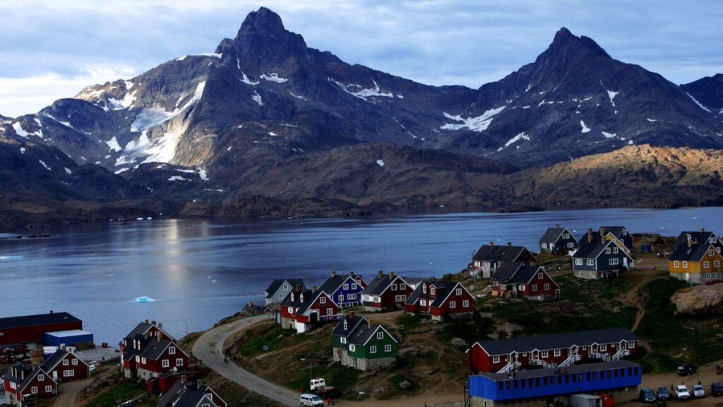 The Polhems Fjeld mountain is seen Saturday July 21, 2007 on Ammassalik island in eastern Greenland.