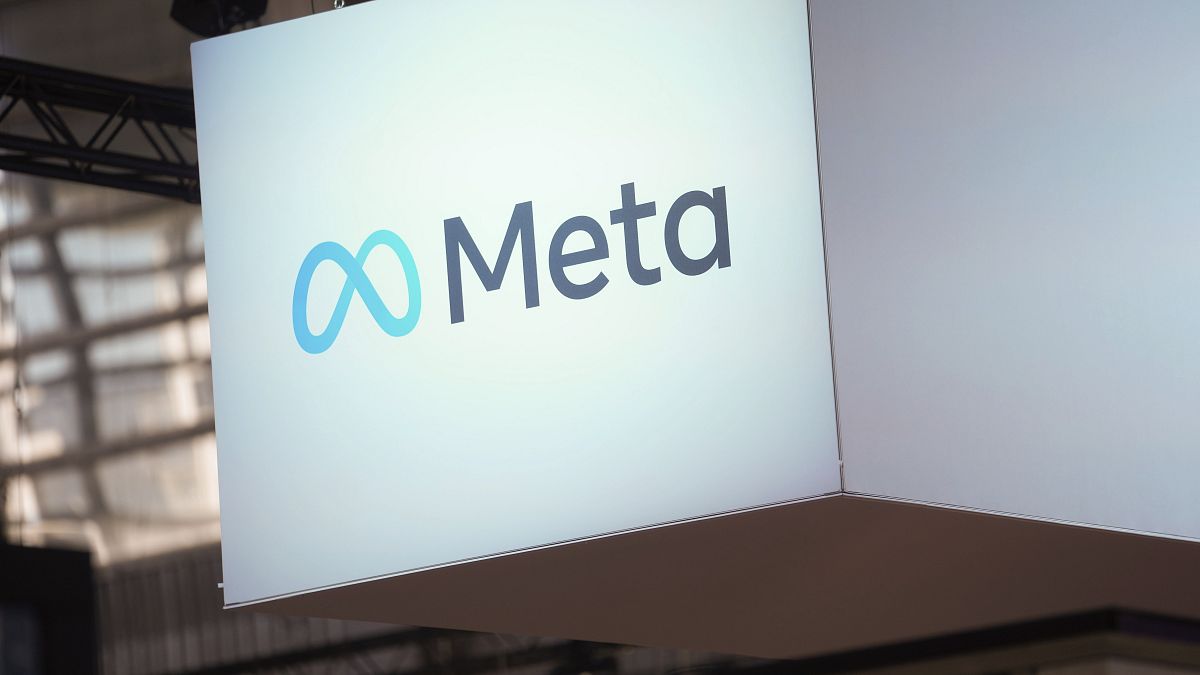 FILE - The Meta logo is seen at the Vivatech show in Paris, France, June 14, 2023.