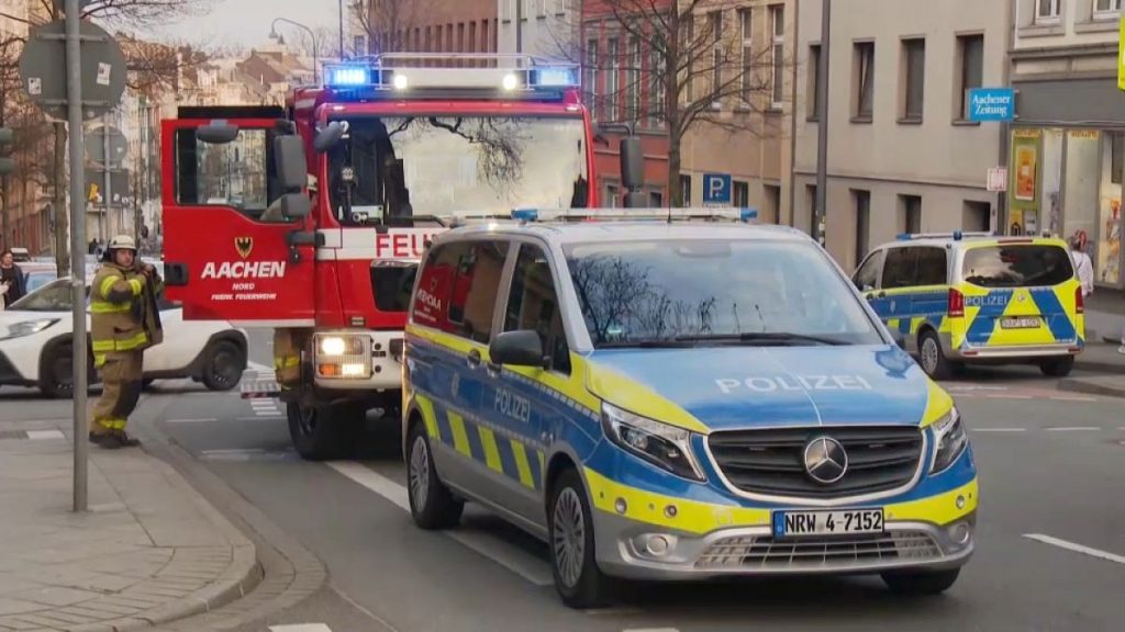 German police and fire fighters.