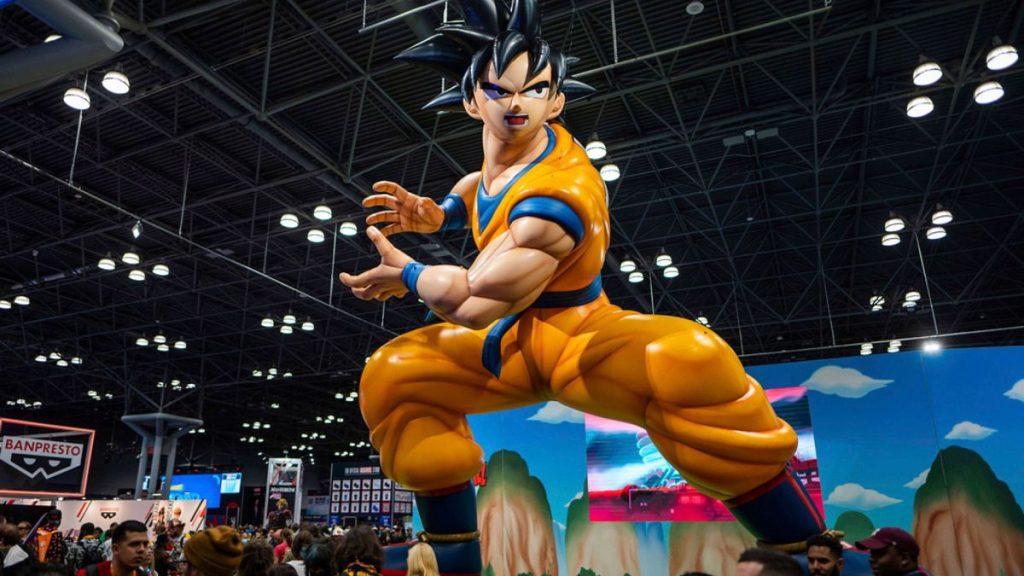 Dragon Ball Z booth is seen during New York Comic Con at the Jacob K. Javits Convention Center on Oct. 12, 2023, in New York.