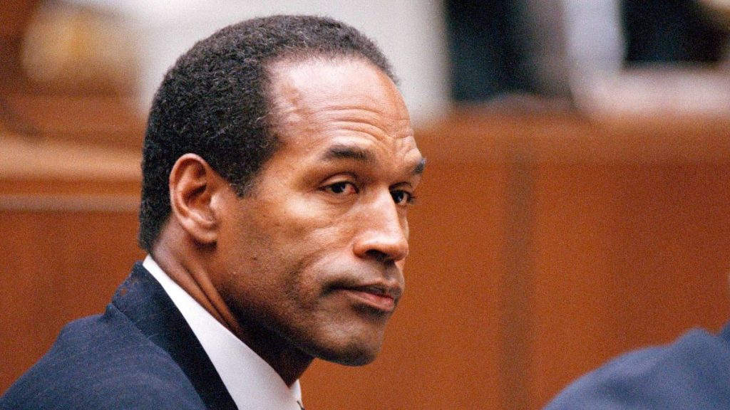 O.J. Simpson sits at his arraignment in Superior Court in Los Angeles on July 22, 1994, where he pleaded