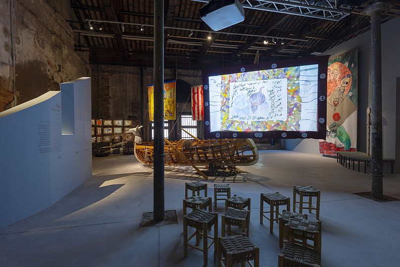 Pavillon du Liban à la Biennale Arte 2024. Avec l'aimable autorisation de l'artiste et de la galerie Sfeir-Semler Beyrouth/Hambourg