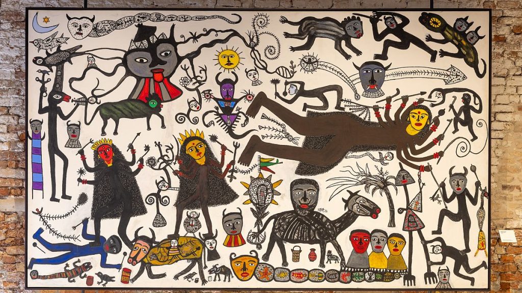 Cosmic Garden , 2024 Installation view at Salone Verde – Art & social club Biennale Arte 2024