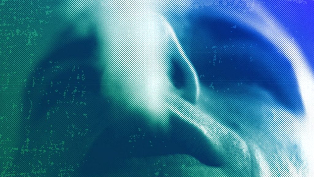 A person smokes in downtown Ottawa, September 2009