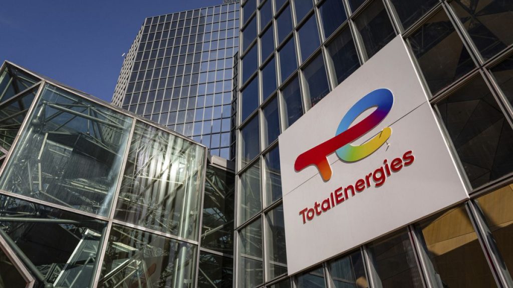 The logo of TotalEnergies is seen at the company