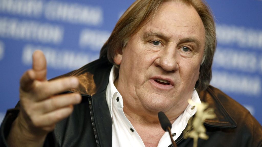 Actor Gerard Depardieu addresses the media during the press conference for the film