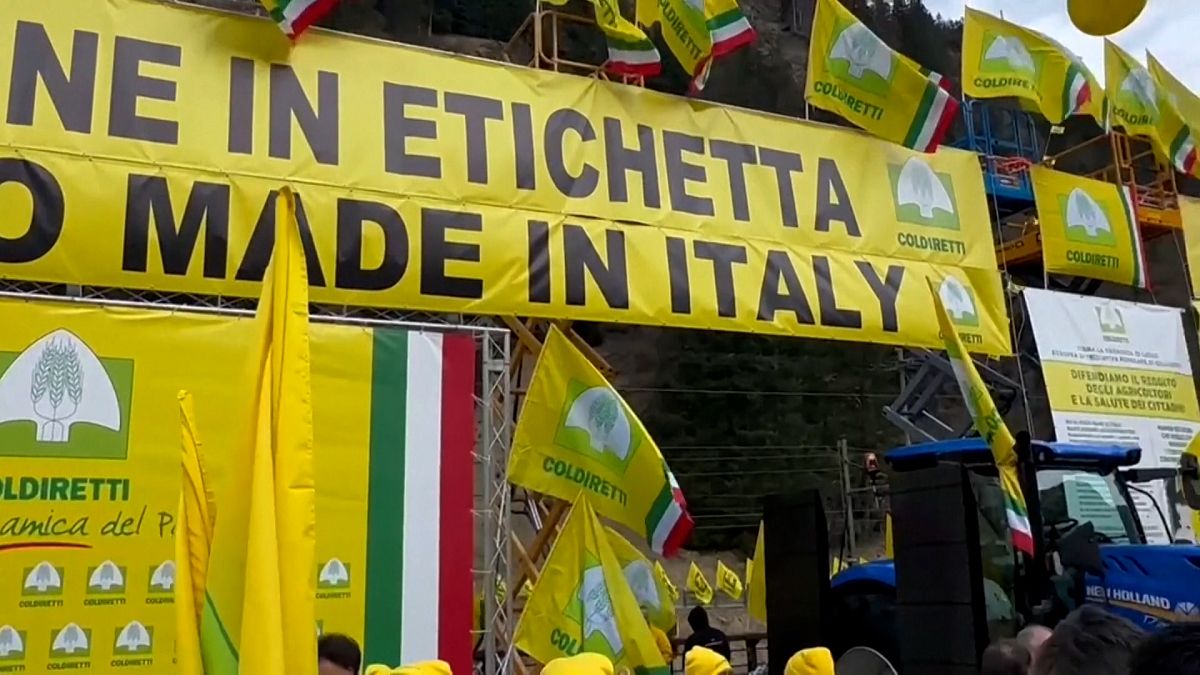 Scenes from the Italian farmers protest on Monday, April 4, 2024.