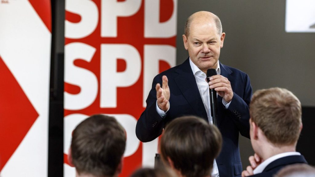 German Chancellor Olaf Scholz speaks at kick off of his party