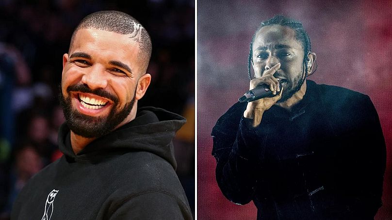 Drake (à gauche) et Kendrick Lamar