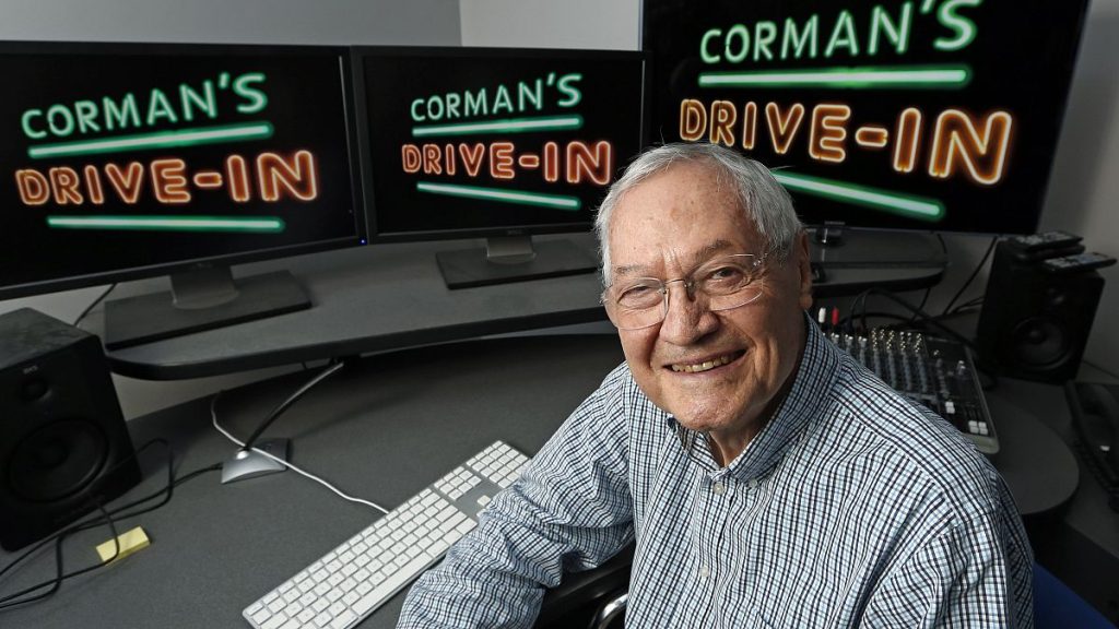 Producer Roger Corman poses in his Los Angeles office, May 8, 2013.