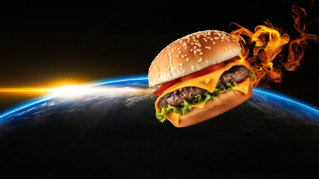 A delicious space burger