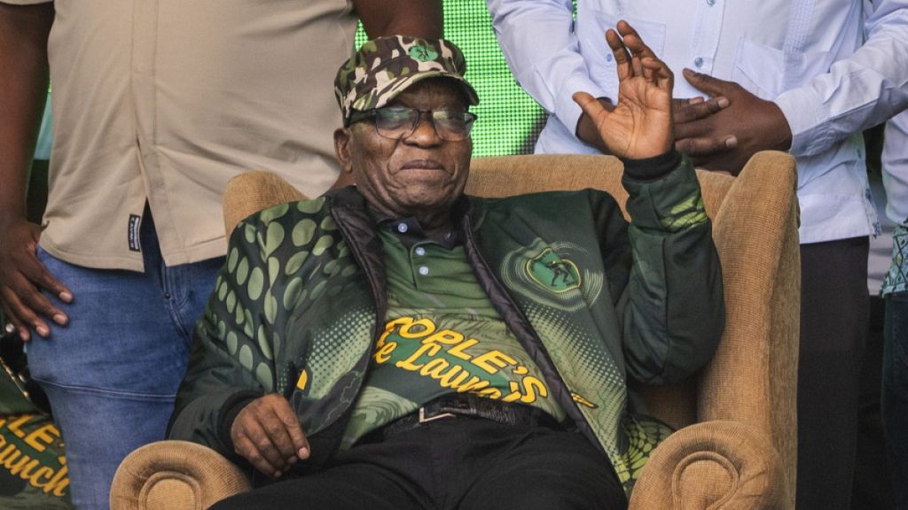 Former South African President Jacob Zuma at the launch of his newly formed uMkhonto weSizwe (MK) party