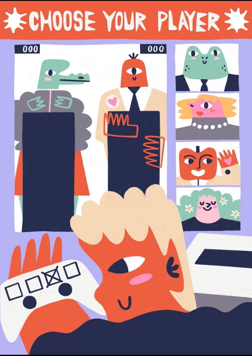 Affiche de l'illustratrice hongroise Dorottya Kranicz pour Get Out & Vote.