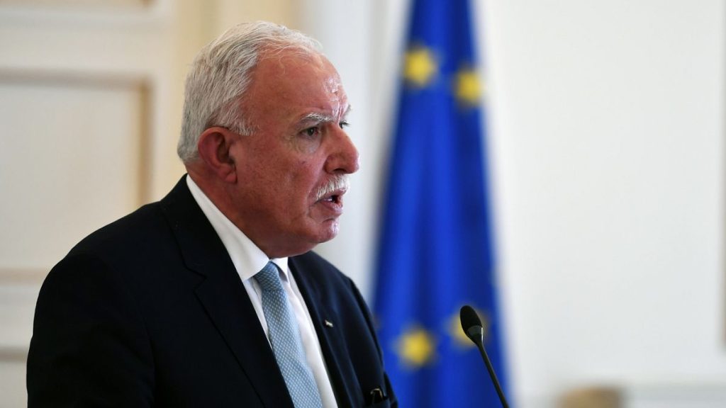 Palestinian Foreign Minister Riyad al-Maliki